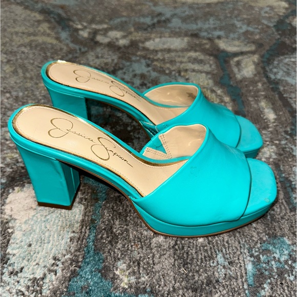 🩵Teal Jessica Simpson Heels🩵 - Picture 4 of 8